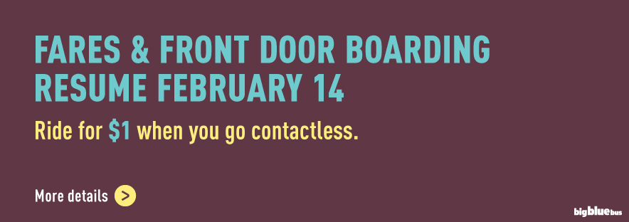 Fares & Front Door Boarding Resume February 14