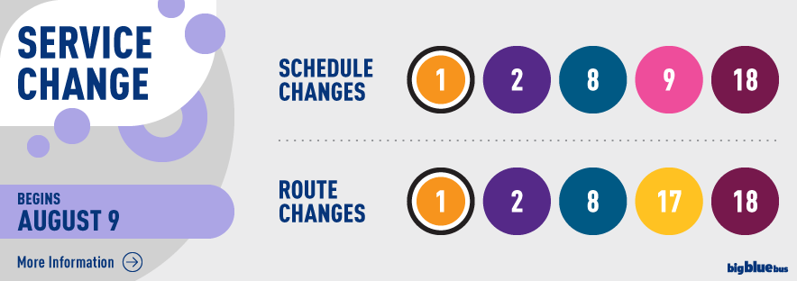 Service Changes Begin August 9